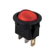SWITCH ROUND MIRS-101-8C-3 6А ON-OFF WITH LIGHT